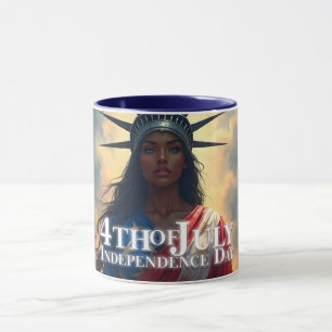 Lady Liberty Reimagined – A New Face of Freedom Mug
