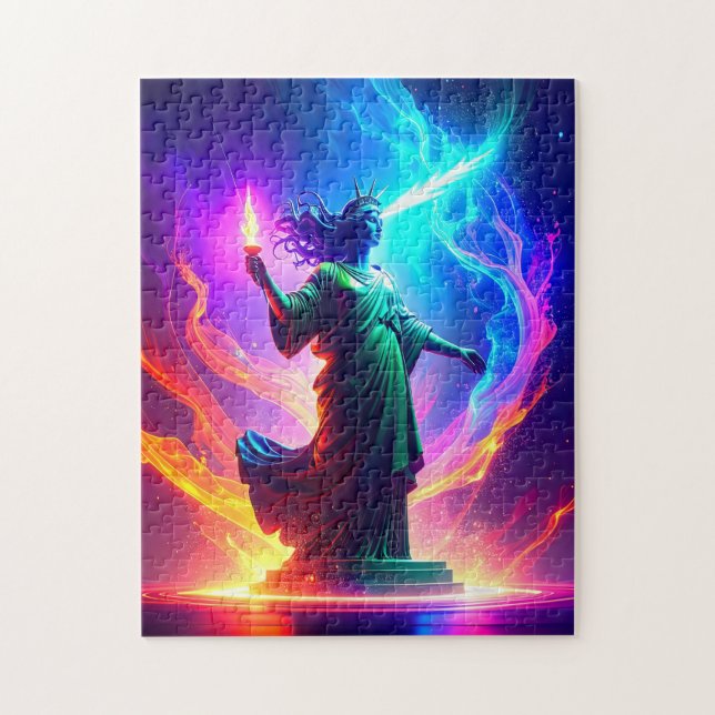 Lady Liberty Restoring Our Nation&#x27;s Freedoms Jigsaw Puzzle (Vertical)