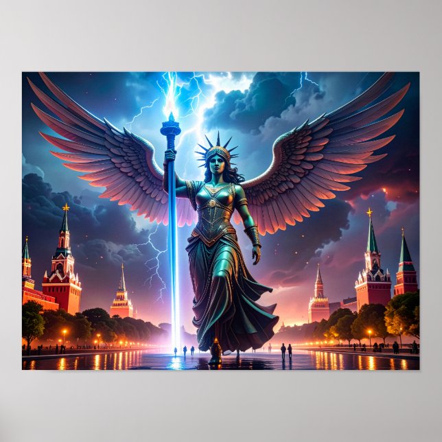Lady Liberty says to Russia - Let Go of USA Poster (Front)