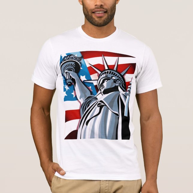 Lady Liberty Standing Strong & Proud T-Shirt (Front)