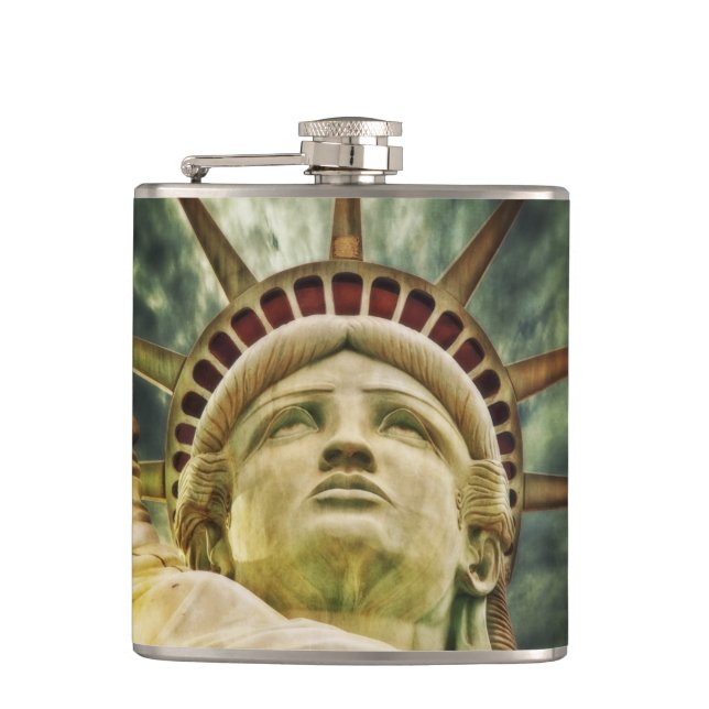 Lady Liberty, Statue of Liberty Hip Flask (Front)