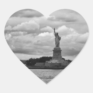 Lady Liberty. Statue of Liberty, USA Heart Sticker