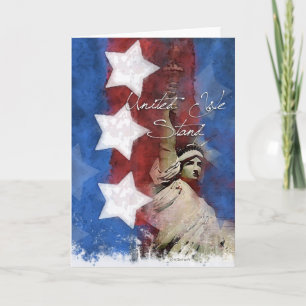 Lady Liberty Troop Support greeting card