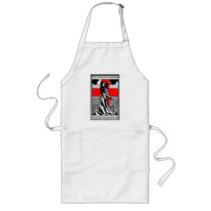 Lady Liberty WWI US Patriotic Poster 1918 Long Apron