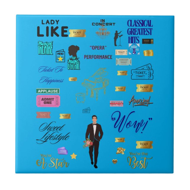 Lady Like Ceramic Tile (Front)