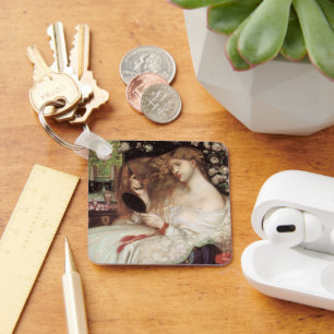 Lady Lilith by Rossetti, Vintage Victorian Portait Key Ring