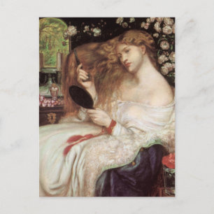 Lady Lilith by Rossetti, Vintage Victorian Portait Postcard