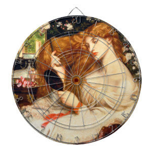 Lady Lilith (Stunning Beauty with Long Red Hair) Dartboard