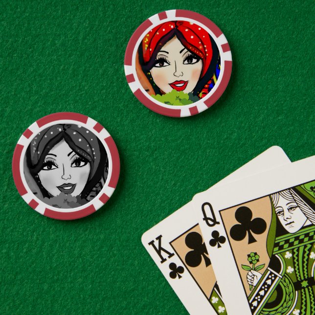 Lady Luck Game Night  Poker Chips (Poker Table (Double))