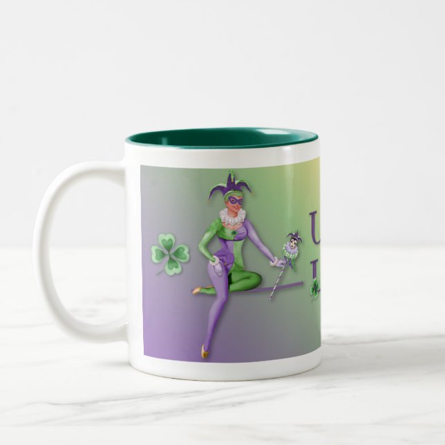 Lady Luck Harlequin Two-Tone Coffee Mug (Left)