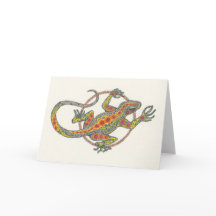 "Lady Luck" Lizard Notecard