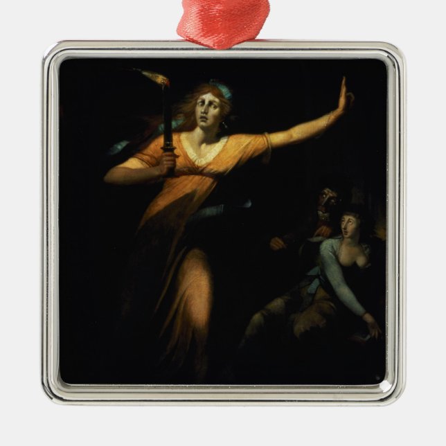 Lady Macbeth Sleepwalking, 1783 (oil on canvas) Metal Tree Decoration (Front)