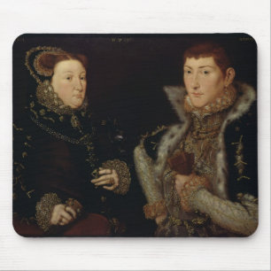 Lady Mary Nevill and her son Gregory Fiennes Mouse Pad