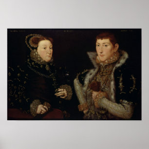 Lady Mary Nevill and her son Gregory Fiennes Poster
