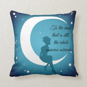 Lady Moon Throw Pillow
