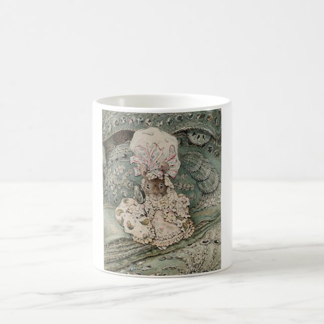 Lady Mouse in a Mob Cap (by Beatrix Potter) Coffee Mug (Center)