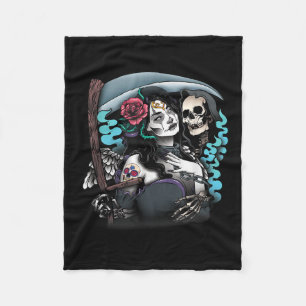 Lady Muerte Tattoo La Muerte Tattoo Lady Tattoo Ta Fleece Blanket