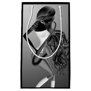 Lady Musician Saxophonist Luna Small Gift Bag