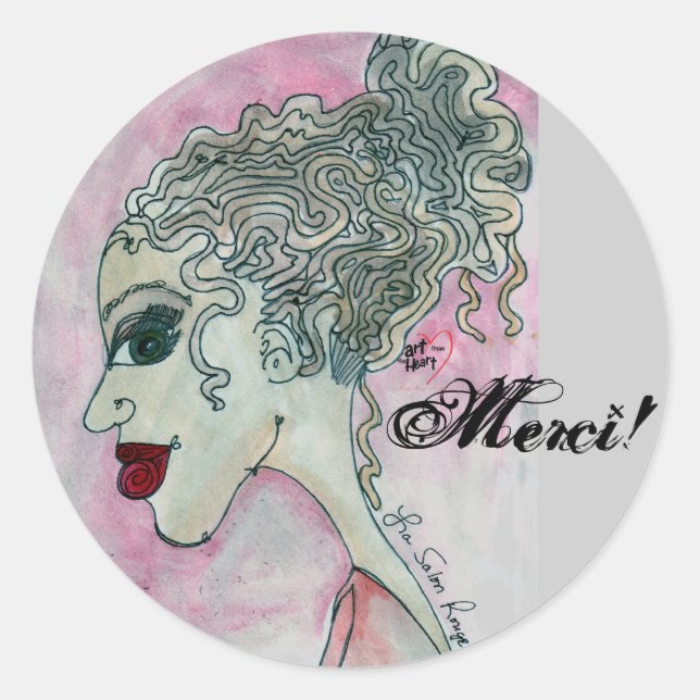 Lady No.3_Merci ! Sticker (Front)