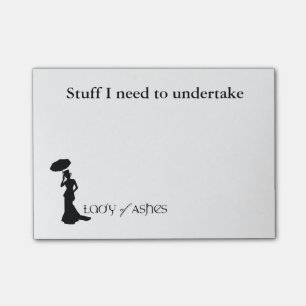 Lady of Ashes Post It Notes - Violet Harper