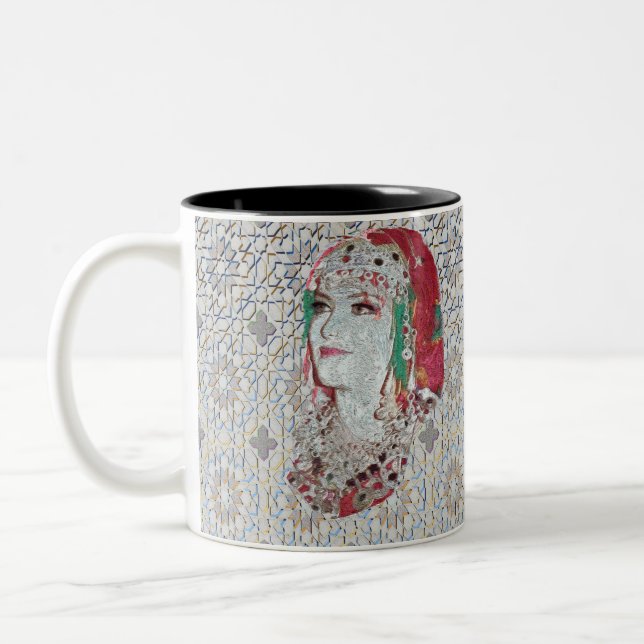 Lady of Atlas II Two-Tone Coffee Mug (Left)