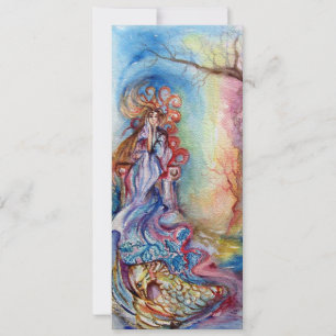 LADY OF LAKE 1, vibrant bright blue pink Announcement