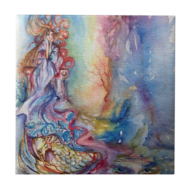 LADY OF LAKE , Magic and Mystery Ceramic Tile (Front)