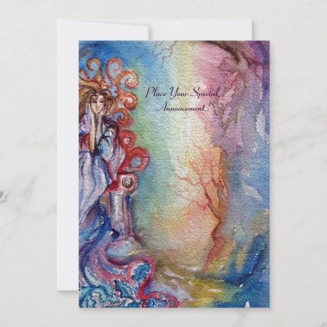 LADY OF LAKE , vibrant blue pink metallic ice (Front)