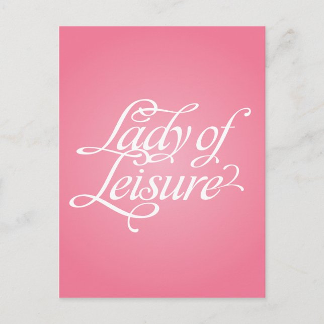 Lady Of Leisure 2B Postcard (Front)