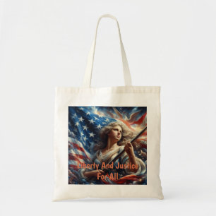 Lady Of Liberty - Patriotism Art Tote Bag