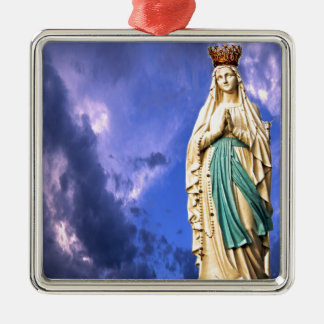 Lady of Lourdes Metal Tree Decoration