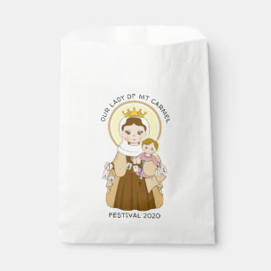 Lady of Mount Carmel Jesus Scapular Religious Favour Bag