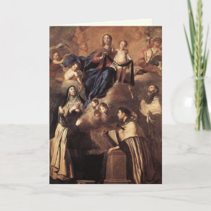 Lady of Mount Carmel & Saints Religious Card