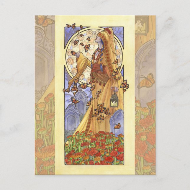 Lady of November Art Nouveau Birthstone Series Postcard (Front)