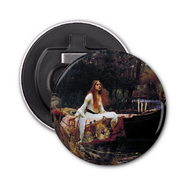 Lady Of Shallot Boat JW Waterhouse Romantic Art Bottle Opener (Front)