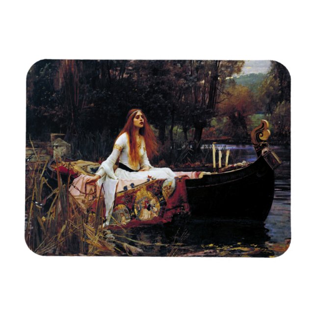 Lady Of Shallot Boat JW Waterhouse Romantic Art Magnet (Horizontal)