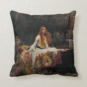 Lady of Shallot by John William Waterhouse Cushion
