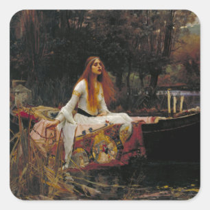 Lady of Shallot by John William Waterhouse Square Sticker