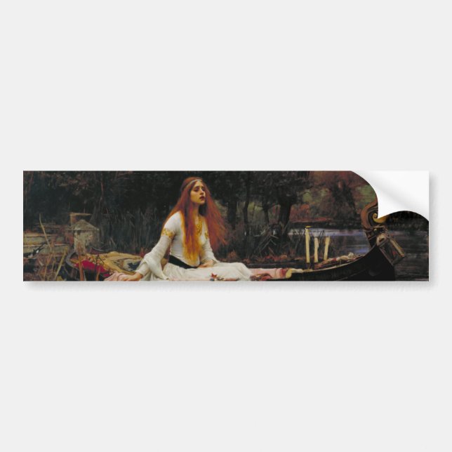 Lady of Shallot John William Waterhouse Bumper Sticker (Front)