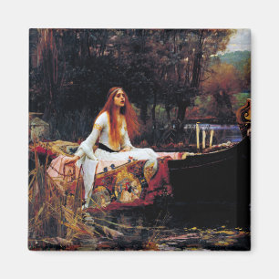 Lady Of Shallot on Boat J.W. Waterhouse Fine Art Magnet