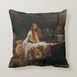 Lady of Shallot Pre-Raphaelite Painting Cushion