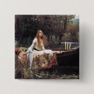 Lady of Shalott 15 Cm Square Badge