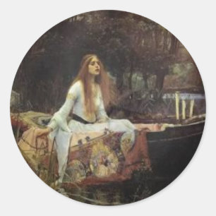 Lady of Shalott - Alfred Tennyson Classic Round Sticker