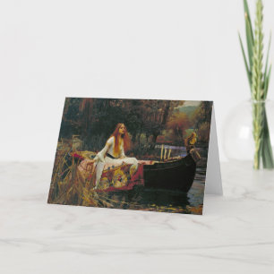 Lady of Shalott in Her Boat Card