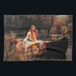 Lady of Shalott John William Waterhouse Tea Towel<br><div class="desc">This kitchen towel features a classic oil painting by pre-raphaelite artist,  John William Waterhouse - 'The Lady of Shalott' (based on a poem by Alfred,  Lord Tennyson). The origin of both is in Arthurian legend,  inspired by Elaine of Astolat.</div>