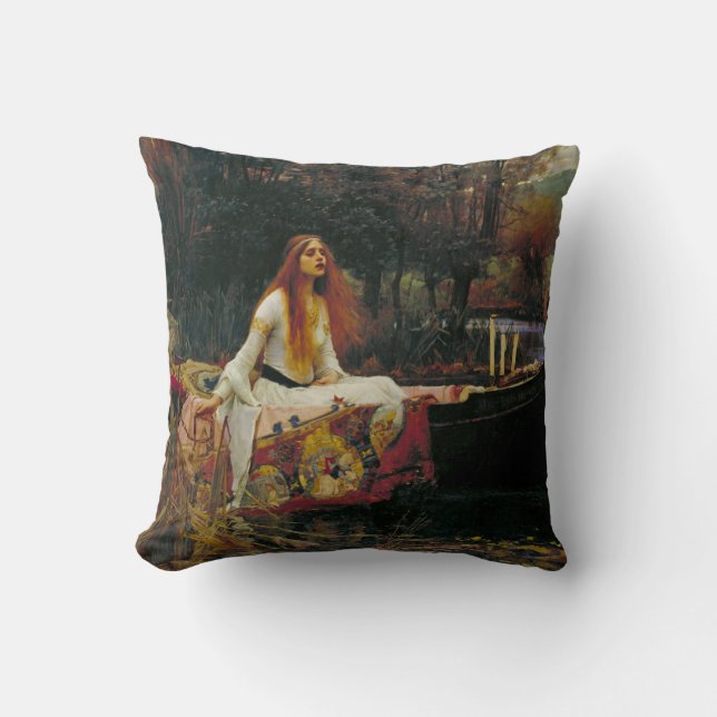 Lady of Shalott on the Water Cushion (Front)