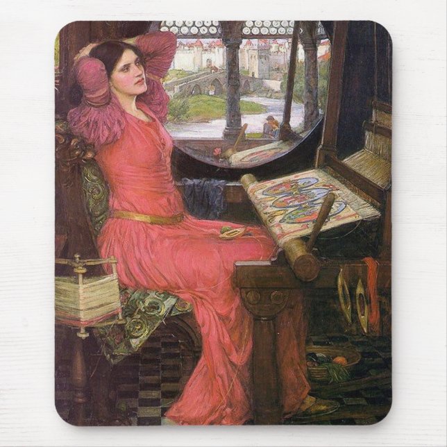 Lady of Shalott Pre-Raphaelite by J. W. Waterhouse Mouse Pad (Front)