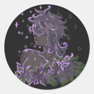Lady of the Cosmos Classic Round Sticker