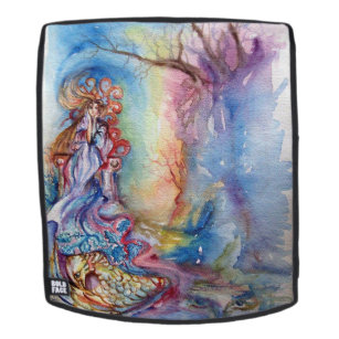 LADY OF THE LAKE Pink Blue Fantasy Backpack