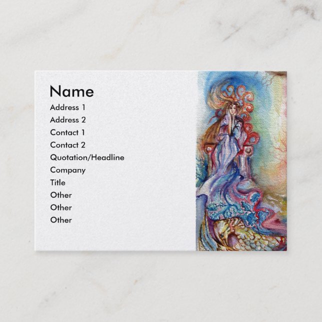 LADY OF THE LAKE  white pearl Business Card (Front)